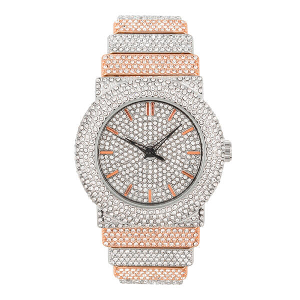 Urban Iced-Out 47mm Chandelier Metal Band Watch - REF 9833L-MB