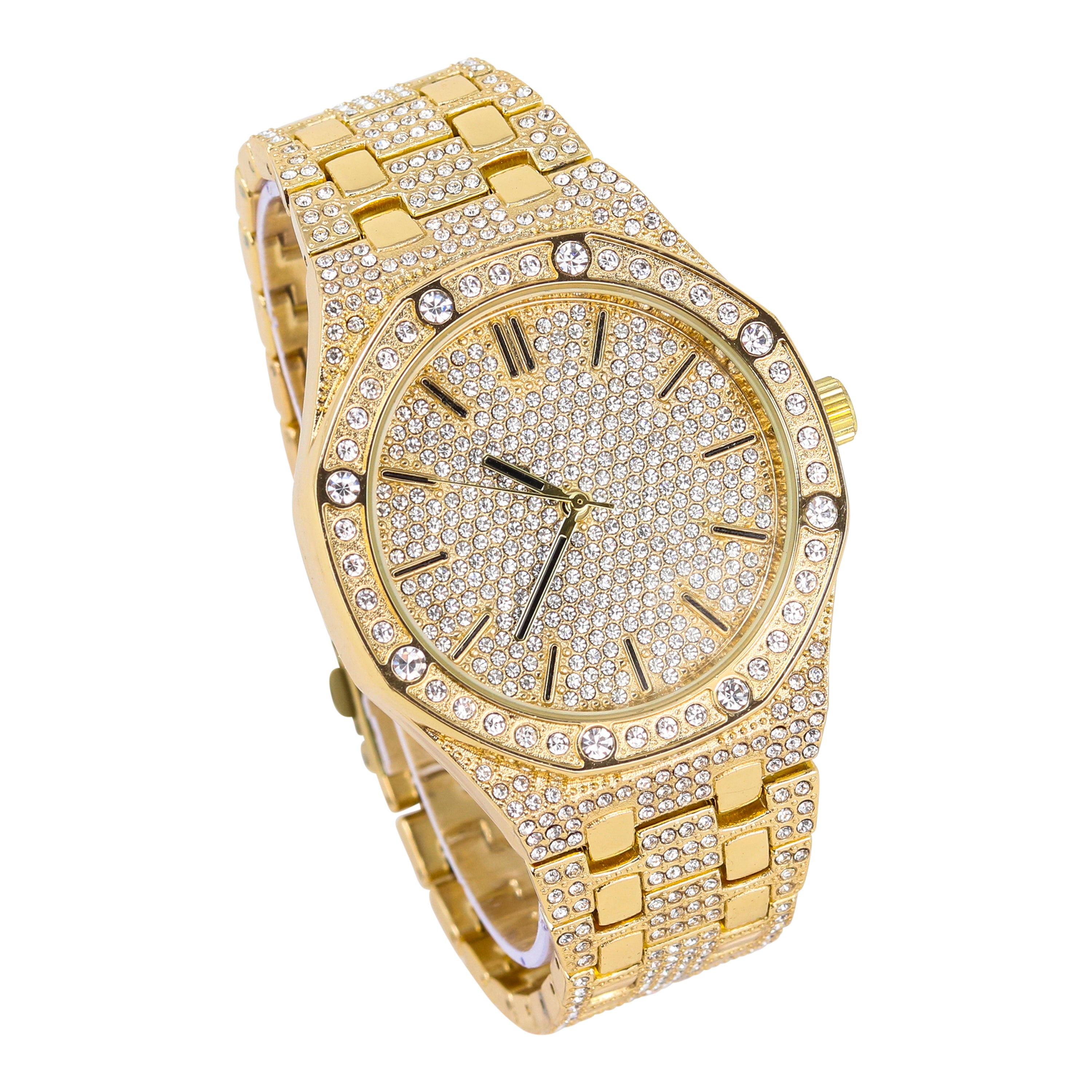 Rosefield The Octagon White Sunray Steel Silver Gold Duotone 23*29mm  OWSSSG-O48 - watchesonline.com