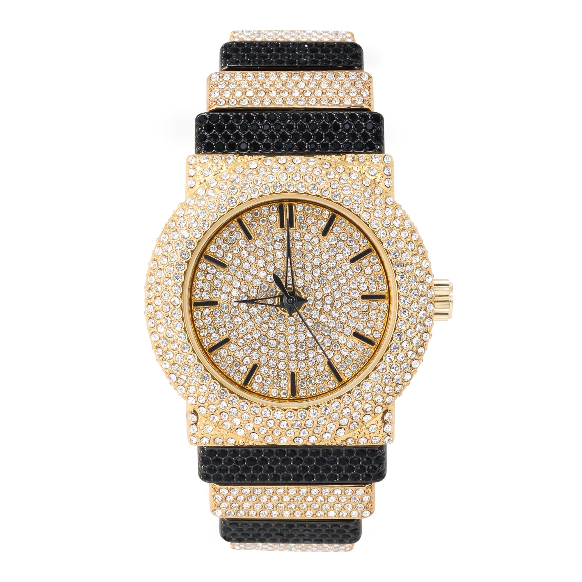 Urban Iced-Out 47mm Chandelier Metal Band Watch - REF 9833L-MB