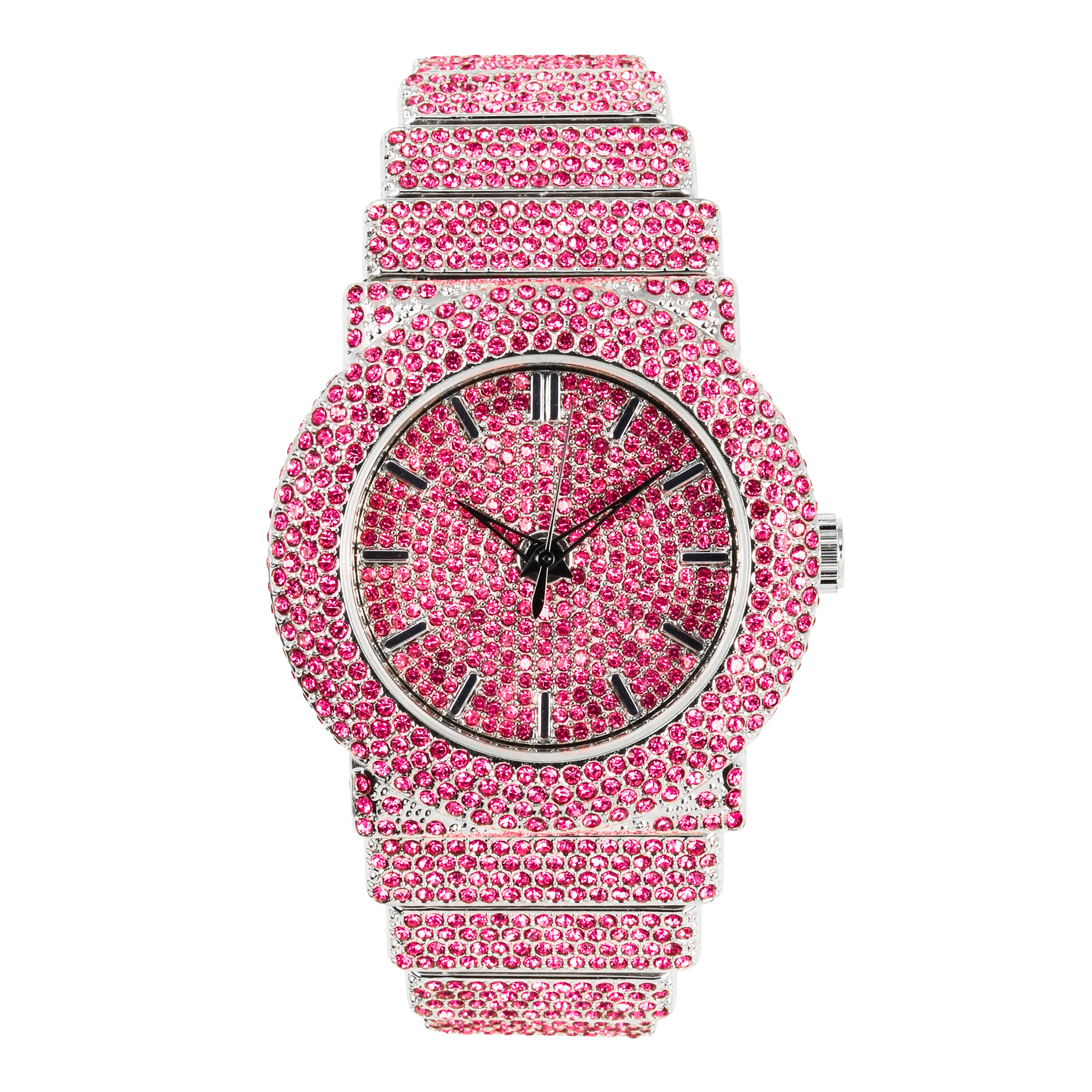 Urban Iced-Out 47mm Chandelier Metal Band Watch - REF 9833L-MB