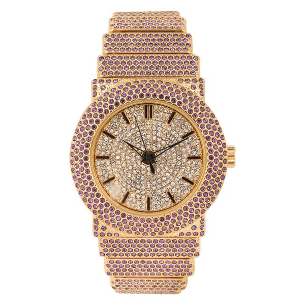 Urban Iced-Out 47mm Chandelier Metal Band Watch - REF 9833L-MB