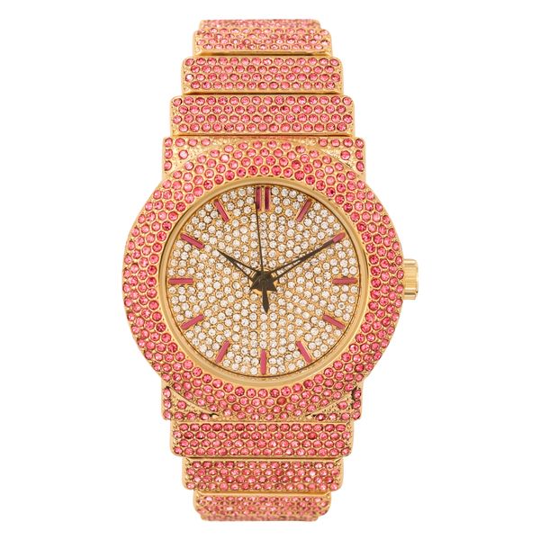 Urban Iced-Out 47mm Chandelier Metal Band Watch - REF 9833L-MB