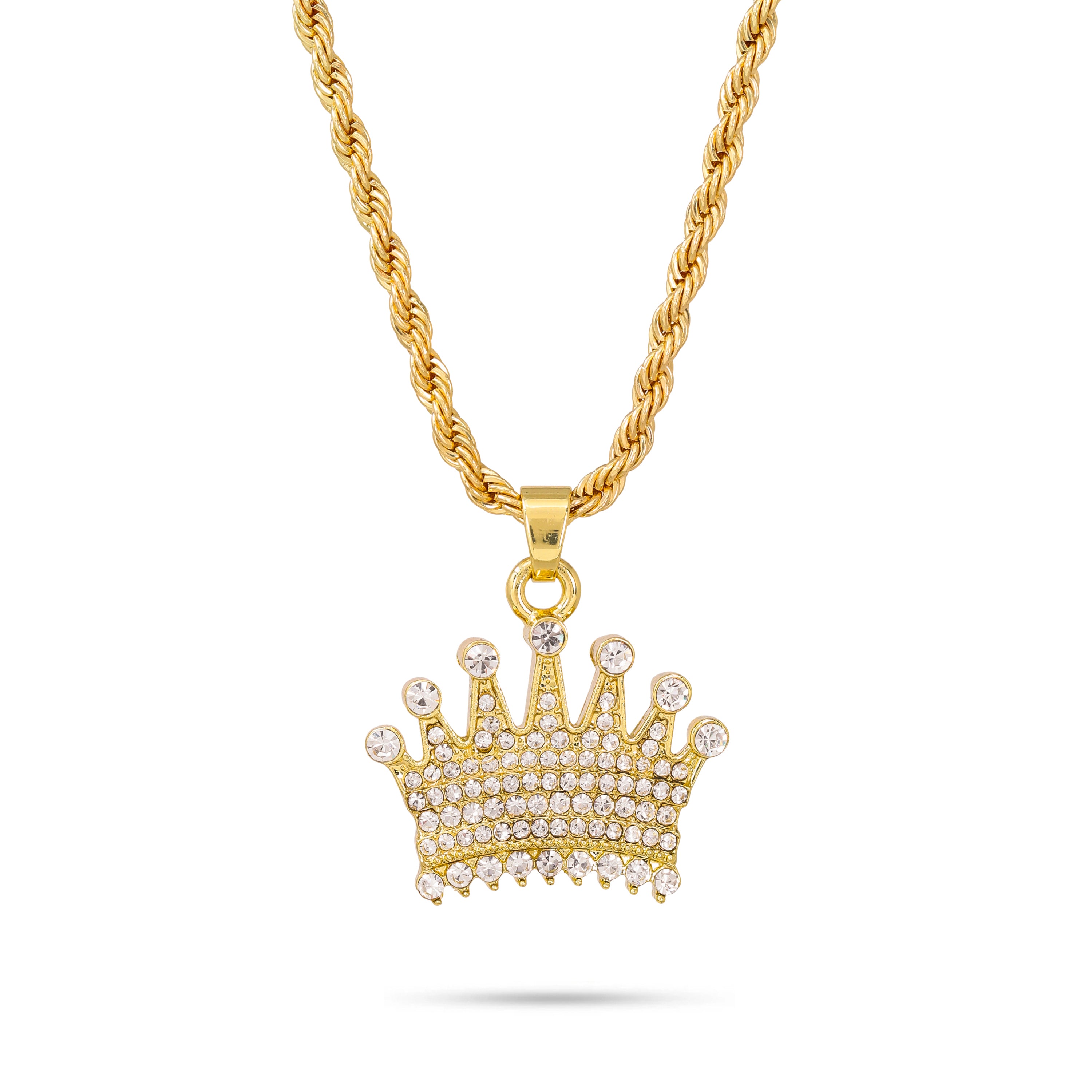 14K Gold Plated Crown Necklace – Jeweled-ish